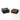 4 Pc. Acacia Wood Square Coaster Set with Black Metal Stand  grouped