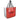 Red-White Extra Large Laminated Shopping Tote