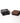 4 Pc. Acacia Wood Square Coaster Set with Black Metal Stand