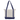 Natural - Navy Blue Zephyr - 12 oz. Cotton Canvas Tote Bag plain
