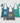 Santorini RPET - Recycled Foldaway Shopping Tote Bag  grouped