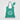 Teal - Gray Santorini RPET - Recycled Foldaway Shopping Tote Bag