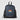 Navy Blue - Black Jotun Recycled Polyester Pocketed Drawstring Bag - 2.6 gal