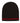 Black Red Skull Acrylic Beanie - Toque with Stripes