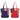 Assorted American Flag Non-Woven Tote Bag w/ 210D Pocket plain