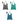 Assorted - Gray Santorini RPET - Recycled Foldaway Shopping Tote Bag plain