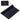 Black 6" x 6" 220GSM Microfiber Cleaning Cloth in Clear PVC Case