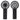 Black Easy Breeze Rechargeable Hand Fan plain