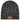 BLACK Knit Beanie With Leather Tag plain grouped