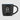 Black - Light Blue Zanzibar - 12 oz. Matte Black Ceramic Mug with ColorPop