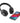 Black Oppo Bluetooth Headphones and Microphone