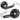 Black Quiet Breeze Rechargeable Hand Fan with Carabiner plain