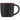 Black - Red Zanzibar - 12 oz. Matte Black Ceramic Mug with ColorPop plain
