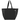 Black Toronto Recycled Cotton Chevron Tote Bag – 8 oz plain