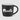 Black - White Zanzibar - 12 oz. Matte Black Ceramic Mug with ColorPop