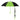 BLACK WITH LIME 60" Arc Splash of Color Golf Umbrella plain grouped