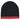 BLACK WITH RED Knit Beanie With Stripe plain grouped