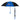 BLACK WITH ROYAL 60" Arc Splash of Color Golf Umbrella  grouped