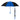 BLACK WITH ROYAL 60" Arc Splash of Color Golf Umbrella plain grouped