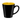 Black - Yellow 12 oz. Two-Tone Ceramic Mug plain