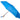 Blue 46" Recycled 3-Folding Umbrella plain