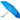 Blue 46" Recycled 3-Folding Umbrella plain
