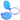 Blue Ultra Thin Pocket Mirror plain
