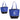 Blue/Black Carnival RPET Cooler Tote