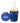 BLUE Three and a Half Gallon Popcorn Tin - Trio Popcorn  grouped