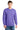 Front View of Amethyst Port & Co Beach Wash Garment-Dyed Crewneck Sweatshirt PC098 plain
