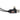 Front View of Black 5-in-1 Recycled Charging Cable plain