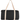 Front View of Black Barrel 18" 5oz Cotton Canvas Duffel Bag plain
