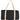 Front View of Black Barrel 18" 5oz Cotton Canvas Duffel Bag plain