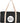 Front View of Black Barrel 18" 5oz Cotton Canvas Duffel Bag