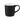 Front View of Black Bronx 12oz Ceramic Mug plain