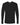 Front View of Black Cotton Long Sleeve T-Shirt - 3601
