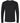 Front View of Black CVC Long Sleeve T-Shirt - 6211