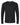 Front View of Black CVC Long Sleeve T-Shirt - 6211