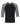 Front View of Black/ Deep Heather Three-Quarter Sleeve Baseball Tee - 3200