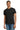 Front View of Black Gildan Tall 100% US Cotton T-Shirt 2000T plain