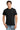 Front View of Black Gildan - Ultra Cotton 100% US Cotton T-Shirt with Pocket. 2300 plain