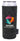 Front View of Black Koozie® Heather Collapsible Slim Can Cooler
