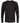 Front View of Black Poly-Blend Long Sleeve T-Shirt - 3520