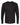 Front View of Black Poly-Blend Long Sleeve T-Shirt - 3520