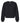 Front View of Black ReFlex Women's Fleece Crewneck Sweatshirt - RF494