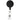 Front View of Black Round Badge Holder plain