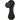 Front View of Black Silicone Hat Clip w/ Ball Marker plain