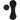 Front View of Black Silicone Hat Clip w/ Ball Marker plain