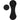 Front View of Black Silicone Hat Clip w/ Ball Marker plain