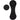 Front View of Black Silicone Hat Clip w/ Ball Marker plain